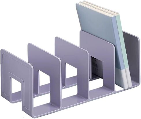 Bookshelf Four Slots Acrylic Desktop Bookshelf Lever Arch File Sorter Organiser Rack for Living Room Home Office in Saudi Arabia
