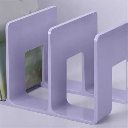 Bookshelf Four Slots Acrylic Desktop Bookshelf Lever Arch File Sorter Organiser Rack for Living Room Home Office in Saudi Arabia