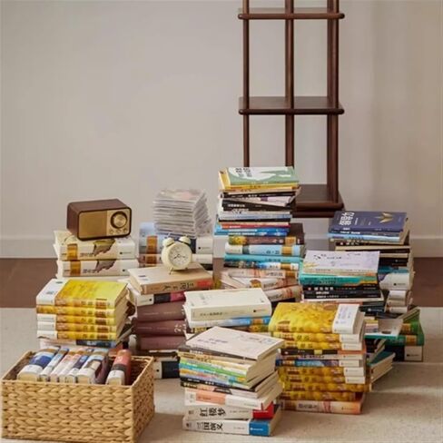 Bookshelf Black Walnut Bookshelf, Floor Shelf, Modern Simple Rotating, 360 Degree Bookcase for Living Room Home Office in Saudi Arabia