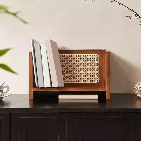 Bookshelf Small Freestanding Wooden Bookshelf Home Tabletop Display Rack for Living Room Home Office in Saudi Arabia