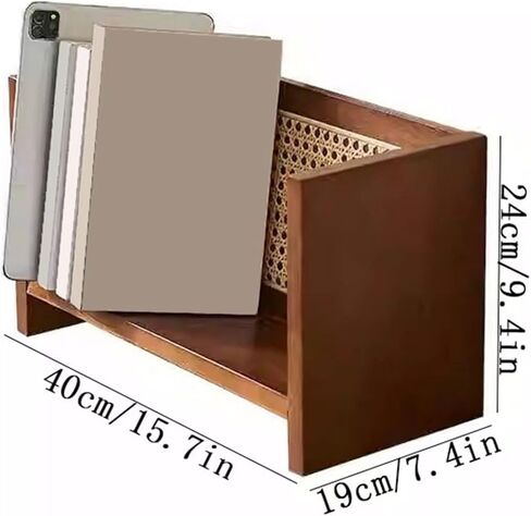 Bookshelf Small Freestanding Wooden Bookshelf Home Tabletop Display Rack for Living Room Home Office in Saudi Arabia