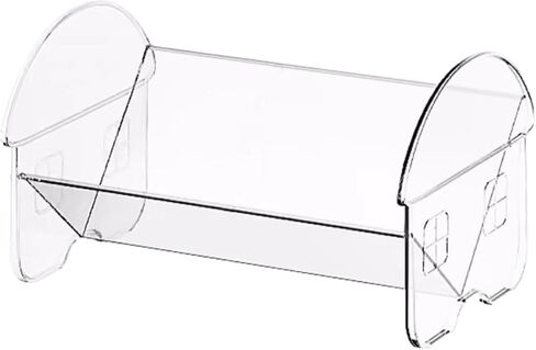Bookshelf Small Home Tabletop Open Bookshelf Transparent Acrylic Inclined Organizer Shelf for Living Room Home Office in Saudi Arabia