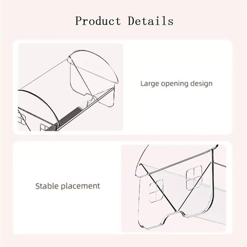 Bookshelf Small Home Tabletop Open Bookshelf Transparent Acrylic Inclined Organizer Shelf for Living Room Home Office in Saudi Arabia