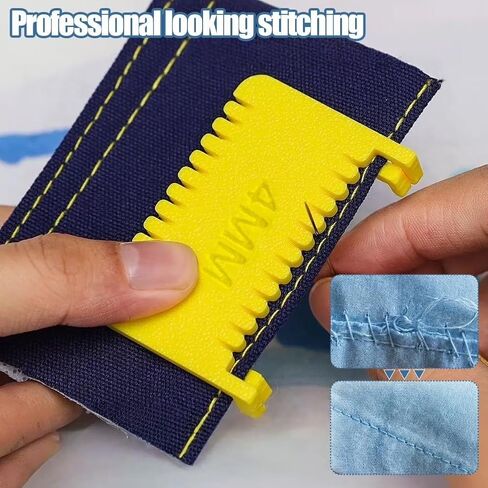 3pcs Clip-On Sewing Ruler,Sewing Clips for Fabric, Hand Edge Stitch Lock and Sewing Gauge for Even Stitches, Quilting Templates with 2mm, 3mm, 4mm Spacing in Saudi Arabia