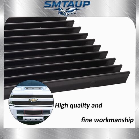 Aluminum Lower Bumper Grill Insert Compatible with 2015-2019 Chevy Silverado 2500HD 3500HD (2016-2019) Black Grille in Saudi Arabia