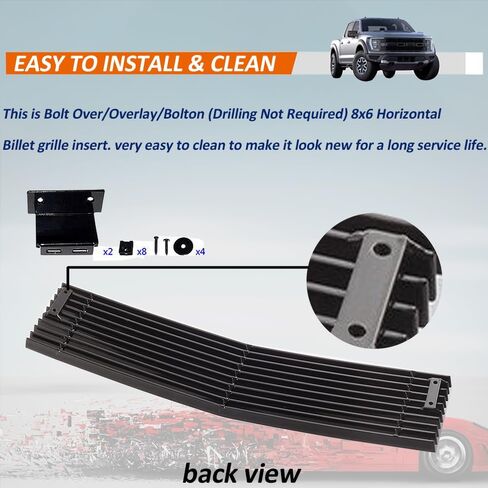 Aluminum Lower Bumper Grill Insert Compatible with 2015-2019 Chevy Silverado 2500HD 3500HD (2016-2019) Black Grille in Saudi Arabia
