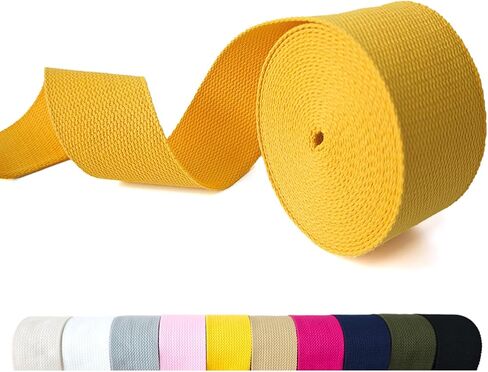 Cotton Webbing 2 Inch - 5 Yards Durable Canvas Straps for Sewing & DIY Crafts | Soft Poly Cotton Webbing for Tote Handles, Pet Collars, Cloth Belts & Home Decor (Ivory) in Saudi Arabia