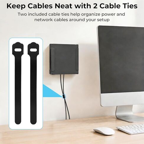 Metal Mount for ASUS Mini PC Behind the Monitor Wall and Under Desk Mount for ASUS PN50 PN51 PN62 Mini PC Mounting Bracket for ASUS with Cable Ties Black in Saudi Arabia