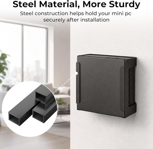Metal Mount for ASUS Mini PC Behind the Monitor Wall and Under Desk Mount for ASUS PN50 PN51 PN62 Mini PC Mounting Bracket for ASUS with Cable Ties Black in Saudi Arabia