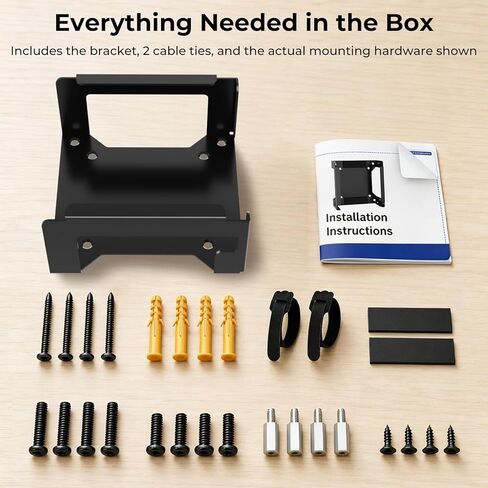 Metal Mount for ASUS Mini PC Behind the Monitor Wall and Under Desk Mount for ASUS PN50 PN51 PN62 Mini PC Mounting Bracket for ASUS with Cable Ties Black in Saudi Arabia