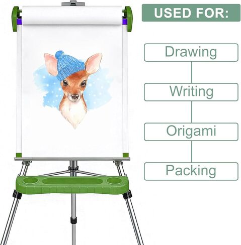 WRJIANGFA White Kraft Paper Roll 16.7" x 16.4 ft | Art Easel Paper Roll for Drawing, Painting & Kids Crafts | Durable Refill Roll for School Projects, Bulletin Board & Gift Wrapping in Saudi Arabia