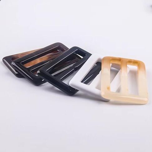 5Pcs 2-Inch Resin Rectangle Buckle Set, Waist Clips for Silk Scarves, Neckerchiefs, Clothing (Random Colors) in Saudi Arabia