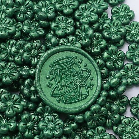 300 قطعة من خرز الشمع الذهبي الخالص لختم الشمع على شكل زهرة لأختام الطوابع لطوابع المغلف، والدعوات، وحزم النبيذ، وختم الحروف in Kuwait