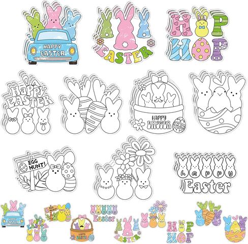 Father's Day Coloring Arts Crafts Kits - 30Pcs Color Your Own Happy Father's Day Magnets for Kids DIY Beard Trophy Coloring Magnets for Holiday Party Fridge Refrigerator School Activities Decorations in Kuwait