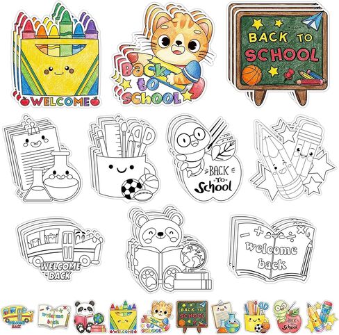 Father's Day Coloring Arts Crafts Kits - 30Pcs Color Your Own Happy Father's Day Magnets for Kids DIY Beard Trophy Coloring Magnets for Holiday Party Fridge Refrigerator School Activities Decorations in Kuwait