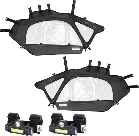 KEMIMOTO Upgraded X3 Upper Door Side Window, Quality Zipper Keep Warm and Dry Waterproof Windproof, Work with Side Mirror Windshield Roof, Compatible with 2017-2025 Can-Am Maverick X3 2-Seater Model in Saudi Arabia