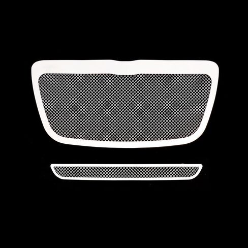 APS متوافق مع Chrysler 300 300C 2011-2014 المصد العلوي السفلي الرئيسي من الفولاذ المقاوم للصدأ شبكة الكروم شبكة أمامية شواء إدراج كومبو S18-R50117R in Kuwait