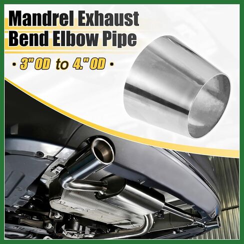 Motoforti Car Mandrel Exhaust Bend Elbow Pipe 304 Stainless Steel Concentric Reducer 3" OD to 4" OD 1pcs Long-lasting in Kuwait