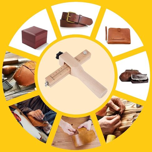 Frozelap Leather Cutting Tool, Leather Working Tools, Leather Strap Cutter Adjustable Leather Tools with Scale and 5 Blades Replacement in Saudi Arabia