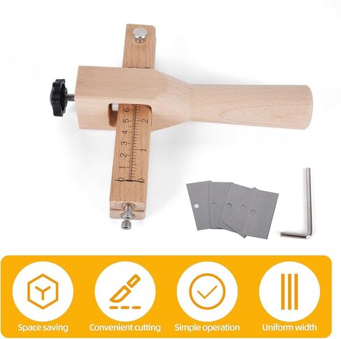 Frozelap Leather Cutting Tool, Leather Working Tools, Leather Strap Cutter Adjustable Leather Tools with Scale and 5 Blades Replacement in Saudi Arabia
