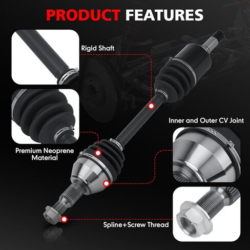 2PCS CV Axle Shaft Assembly Compatible with 2009-2017 Chevrolet Traverse, 2007-2017 GMC Acadia, 2008-2017 Buick Enclave, 2007-2010 Saturn Outlook Front Left and Right Replaces# 66-1465 66-1466 in Saudi Arabia
