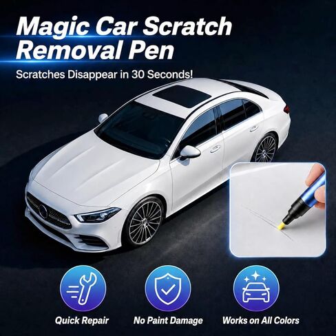 Magic Car Scratch Removal Pen, Professional Repair Solution For Cars, Works On Any Color To Fix Scratches Swirl Marks And Scuffs, Easy DIY Paint Restoration Kit For A Seamless Finish (1 Pcs) in Saudi Arabia