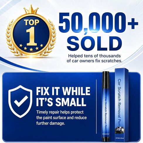 Magic Car Scratch Removal Pen, Professional Repair Solution For Cars, Works On Any Color To Fix Scratches Swirl Marks And Scuffs, Easy DIY Paint Restoration Kit For A Seamless Finish (1 Pcs) in Saudi Arabia