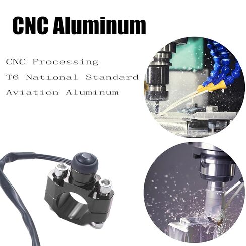 دراجة نارية عالمية محرك CNC إيقاف بدء قتل زر التبديل لوحة خلفية لـ CRF150F CRF230F CRF250F CRF250R CRF450F YZ125 YZ250 YZ450F WR250F Dirt Pit Bike ATV (أسود) in Kuwait