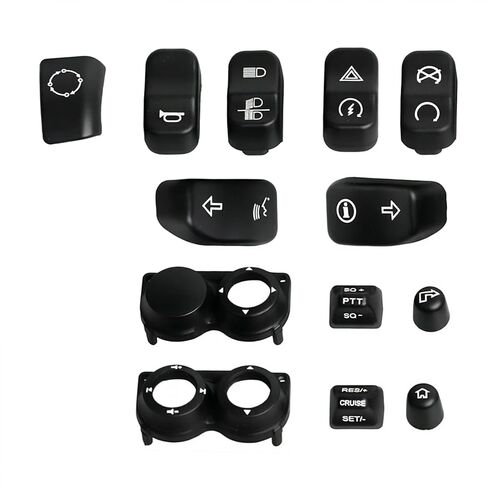 Plastic Motorcycle Switch Housing Button Caps Hand Control Switch Buttom Covers Fit for Harley Touring Electra Glide Street Glide Road King Ultra Limited FLHT FLHX FLHR 2014-2023 in Saudi Arabia