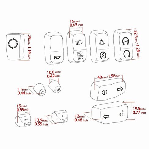 Plastic Motorcycle Switch Housing Button Caps Hand Control Switch Buttom Covers Fit for Harley Touring Electra Glide Street Glide Road King Ultra Limited FLHT FLHX FLHR 2014-2023 in Saudi Arabia