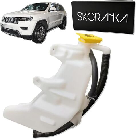 603-630 Engine Coolant Overflow Recovery Tank, White Plastic, Compatible with for Grand Cherokee, Dodge Durango2011-2021,Replace OEM:68080551AA, 68251851AA,5165708AA,2 Years Warranty in Saudi Arabia