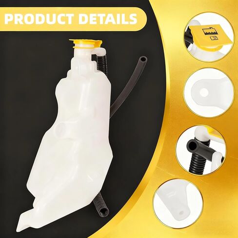 603-630 Engine Coolant Overflow Recovery Tank, White Plastic, Compatible with for Grand Cherokee, Dodge Durango2011-2021,Replace OEM:68080551AA, 68251851AA,5165708AA,2 Years Warranty in Saudi Arabia