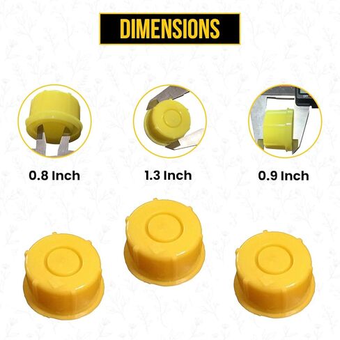 KPKOOL Products Gas Can Spout Cap - Yellow Self Venting Durable Fuel Can Spout Cap - Fits #900302 #900092 #900094 - Pack of 4 in Saudi Arabia