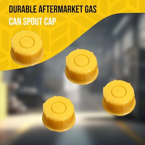 KPKOOL Products Gas Can Spout Cap - Yellow Self Venting Durable Fuel Can Spout Cap - Fits #900302 #900092 #900094 - Pack of 4 in Saudi Arabia