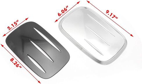 x xotic tech غطاء خزان الوقود وزيت الوقود الخارجي، نمط الكروم وألياف الكربون، متوافق مع Honda CR-V CRV 2017-2022 in Kuwait