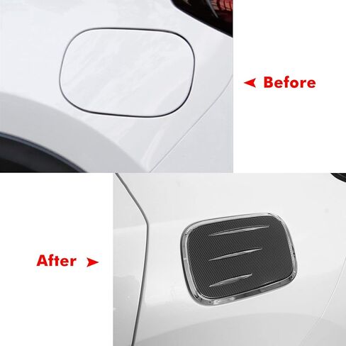 x xotic tech غطاء خزان الوقود وزيت الوقود الخارجي، نمط الكروم وألياف الكربون، متوافق مع Honda CR-V CRV 2017-2022 in Kuwait