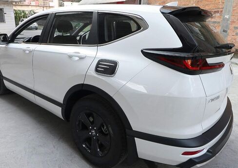 x xotic tech غطاء خزان الوقود وزيت الوقود الخارجي، نمط الكروم وألياف الكربون، متوافق مع Honda CR-V CRV 2017-2022 in Kuwait