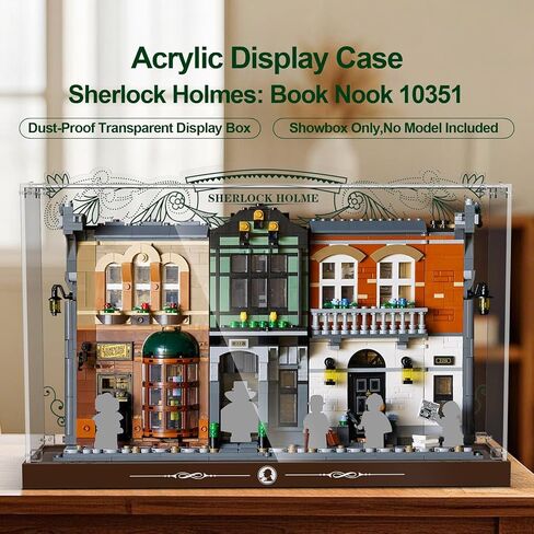 Acrylic Display Case Compatible with Lego Sherlock Holmes Book Nook, Dust-Proof Protective Showcase Box for Lego 10351(Only Case - Model Not Included) in Saudi Arabia