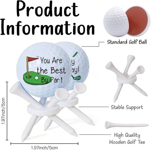 Fathers Day Birthday Gifts for Men Dad, Birthday Golf Gifts for Golfing Fan Friends Husband Grandpa Coworkers Friends, 2 Pcs Golf Ball Tabletop Display Stand Holders Gifts Decor in Saudi Arabia