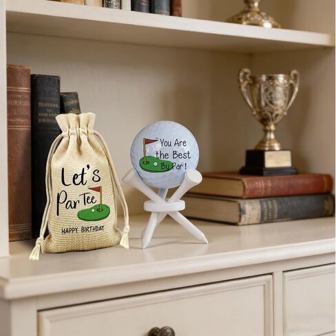 Fathers Day Birthday Gifts for Men Dad, Birthday Golf Gifts for Golfing Fan Friends Husband Grandpa Coworkers Friends, 2 Pcs Golf Ball Tabletop Display Stand Holders Gifts Decor in Saudi Arabia