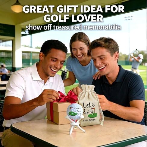 Fathers Day Birthday Gifts for Men Dad, Birthday Golf Gifts for Golfing Fan Friends Husband Grandpa Coworkers Friends, 2 Pcs Golf Ball Tabletop Display Stand Holders Gifts Decor in Saudi Arabia