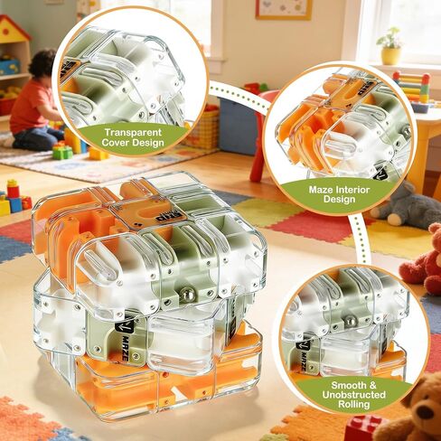 2 Pack 3D Maze Cube Puzzle for Kids & Adults, Labyrinth Brain Teaser Game for Sibling Race & Travel, Gravity Memory Logic Toy Gift for Boys Girls 8-12, Sensory Fidget Box in Saudi Arabia
