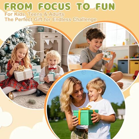 2 Pack 3D Maze Cube Puzzle for Kids & Adults, Labyrinth Brain Teaser Game for Sibling Race & Travel, Gravity Memory Logic Toy Gift for Boys Girls 8-12, Sensory Fidget Box in Saudi Arabia