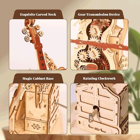 3D Wooden Puzzles for Adults, Wooden Music Box Kits-Cello Wood Model Kits for Adults to Build, Gift for Men Women Hobby for Adults (Music Cello) in Saudi Arabia