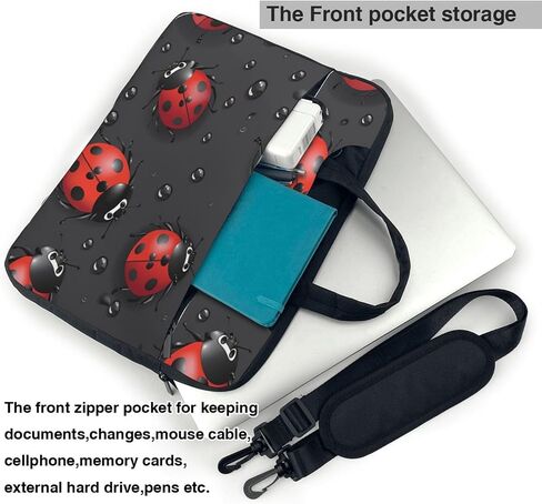 Ladybugs Laptop Shoulder Bag for Women, Ladybugs Laptop Sleeve Case Durable Computer Bag in Saudi Arabia