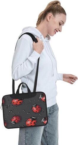 Ladybugs Laptop Shoulder Bag for Women, Ladybugs Laptop Sleeve Case Durable Computer Bag in Saudi Arabia