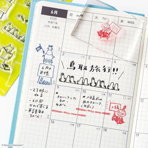 إكسسوارات Hobonichi Techo – Moomin: ختم شفاف – Moomin (الإطار) in Kuwait
