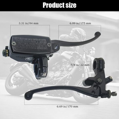 7/8" 22mm Handlebar Brake Master Cylinder Lever Fits for Yamaha Fits for Honda Hydraulic Motorcycles Clutch Brake Left & Right Set in Saudi Arabia
