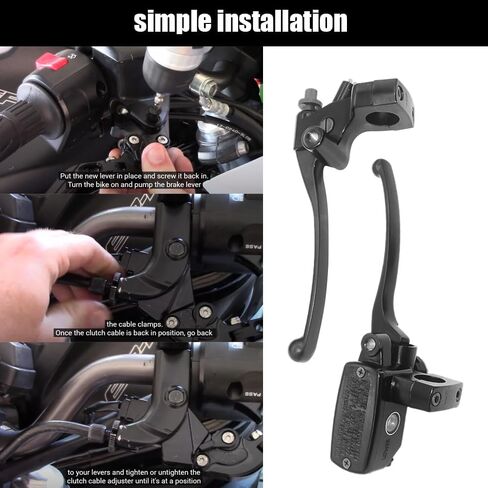 7/8" 22mm Handlebar Brake Master Cylinder Lever Fits for Yamaha Fits for Honda Hydraulic Motorcycles Clutch Brake Left & Right Set in Saudi Arabia
