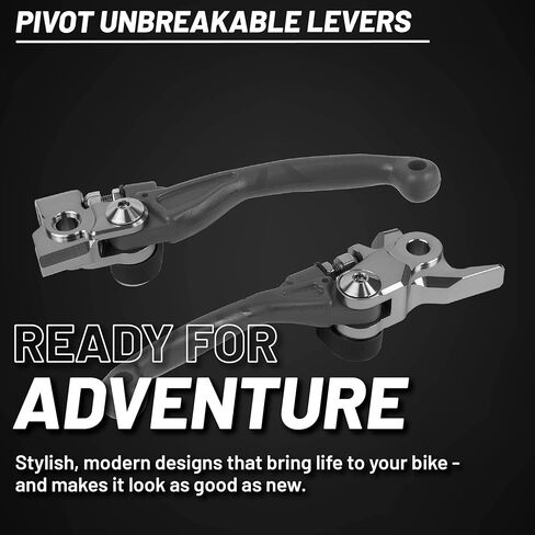 مجموعة أذرع Polisport Pivot غير قابلة للكسر - تناسب: Honda CRF 250R/250RX/450R/450RX (2007-2024) أذرع الفرامل/القابض موتوكروس (MX/Enduro)، مركب متين، شكل OEM، سهل التركيب، رمادي ناردو in Kuwait